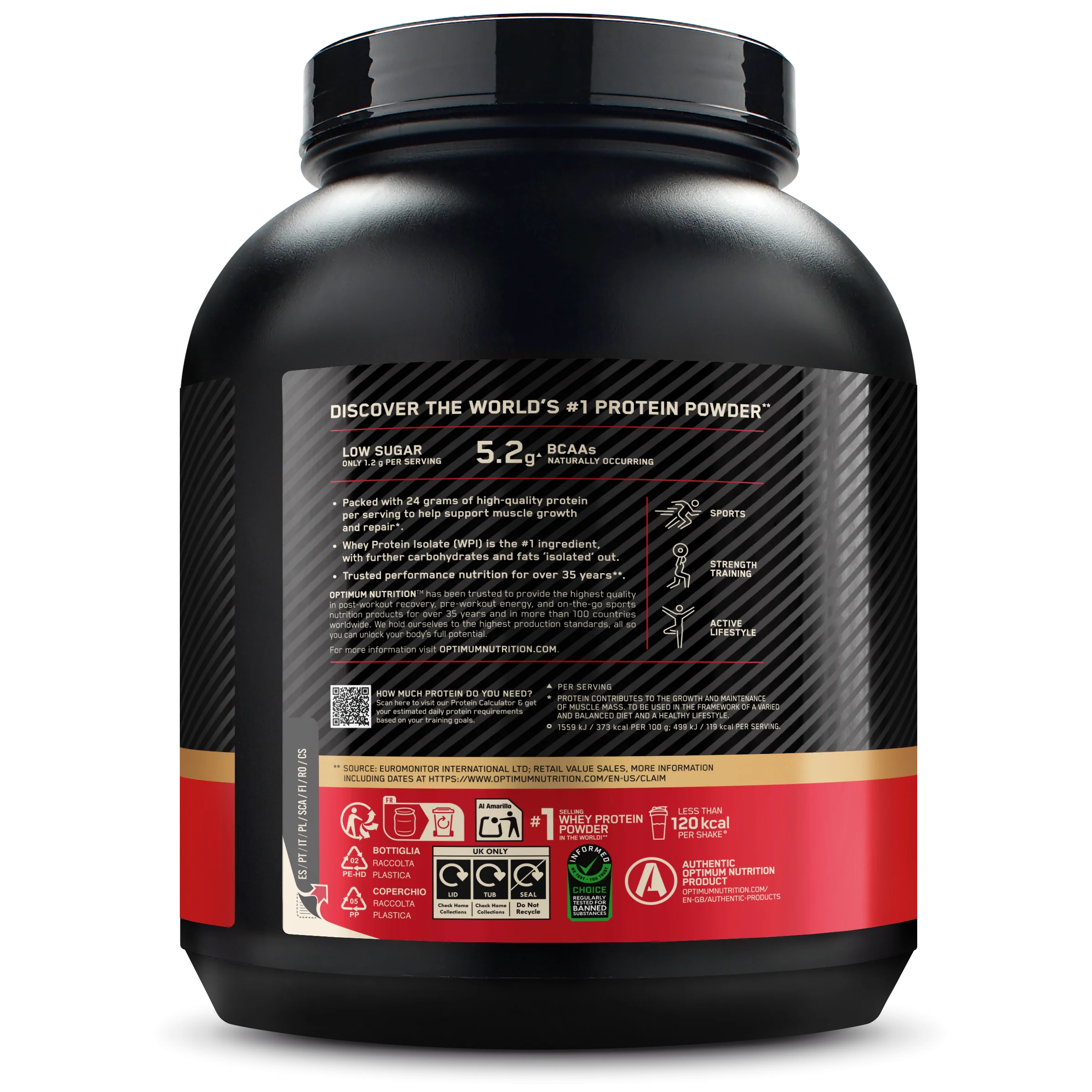 100% Whey Gold Standard (2040g) - Image 26