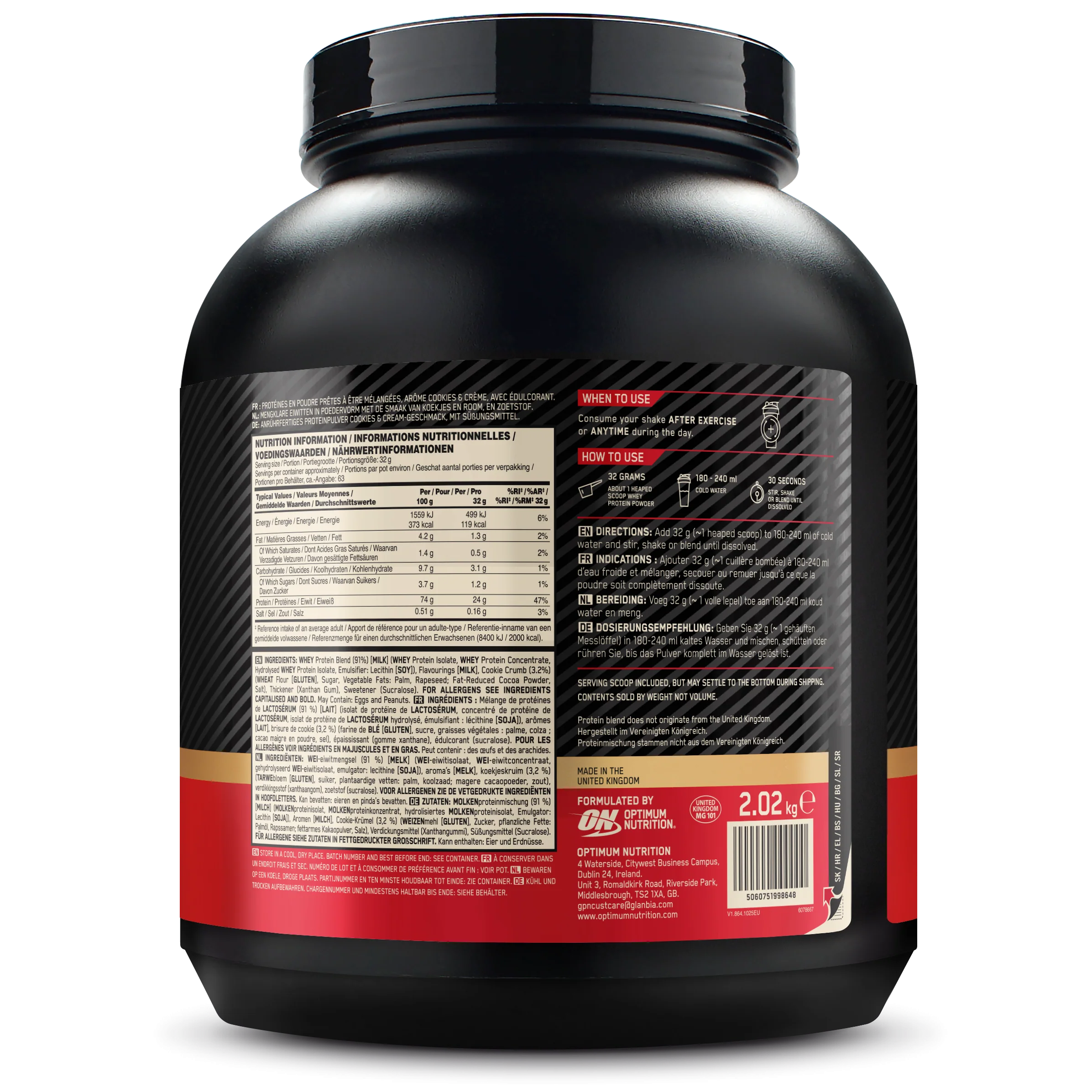 100% Whey Gold Standard (2040g) - Image 27