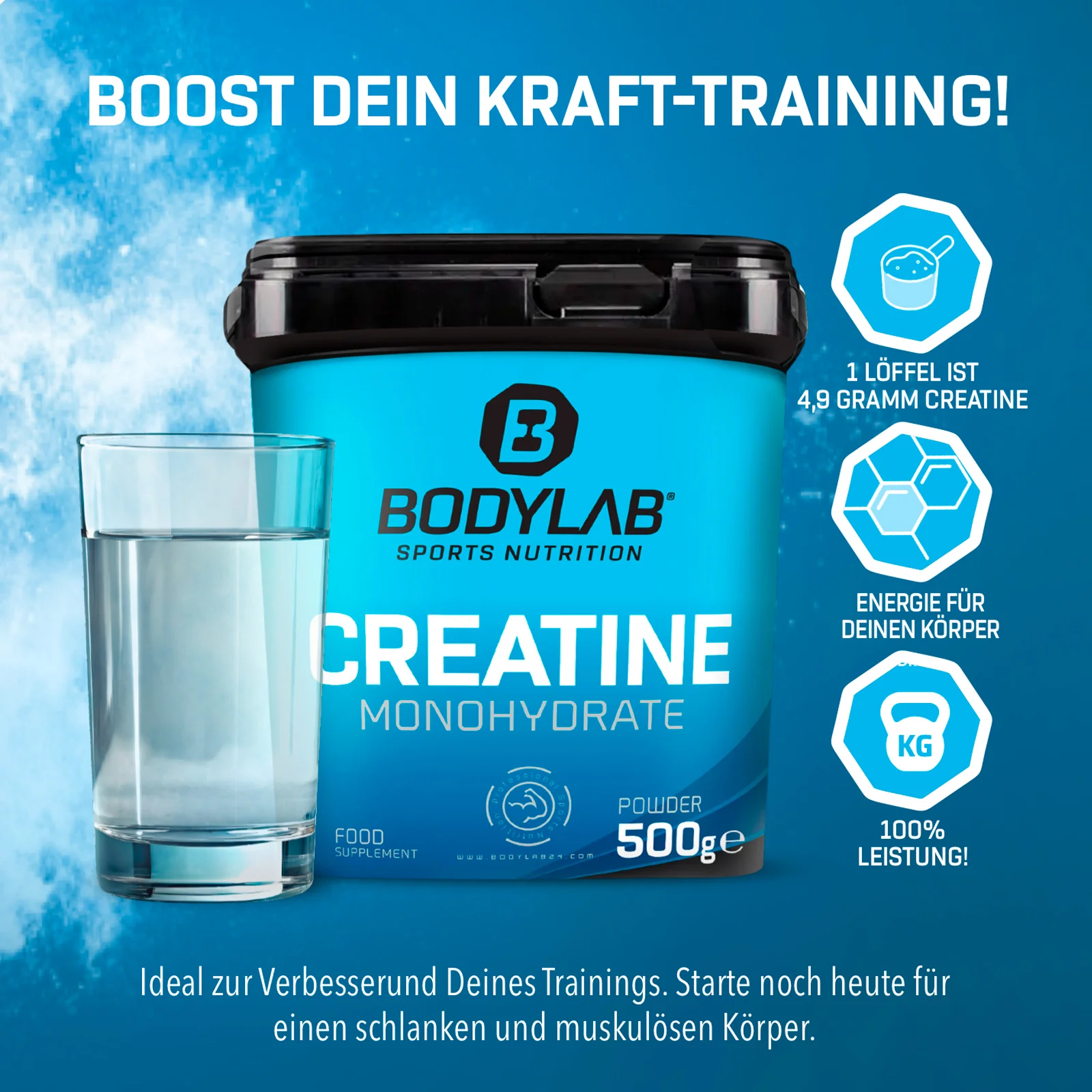 3 x Creatine Powder (500g) - Image 3