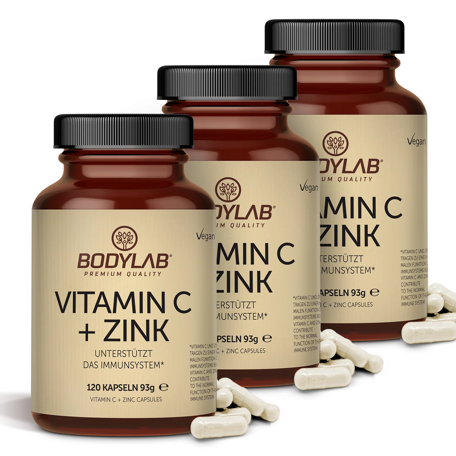 3 x Vitamin C + Zink (3 x 120 Kapseln)
