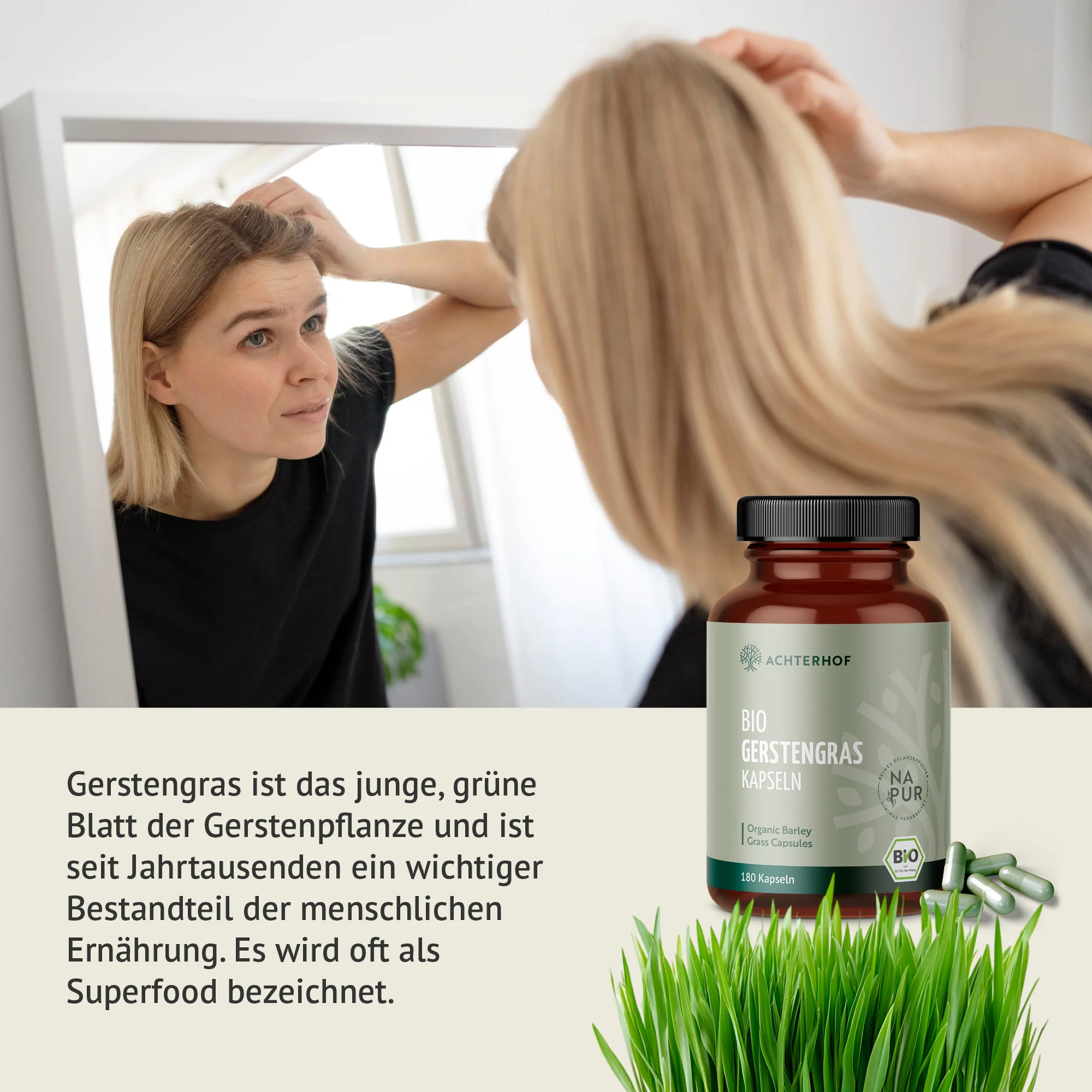 Bio Gerstengras Kapseln (180 Kapseln) - Image 4
