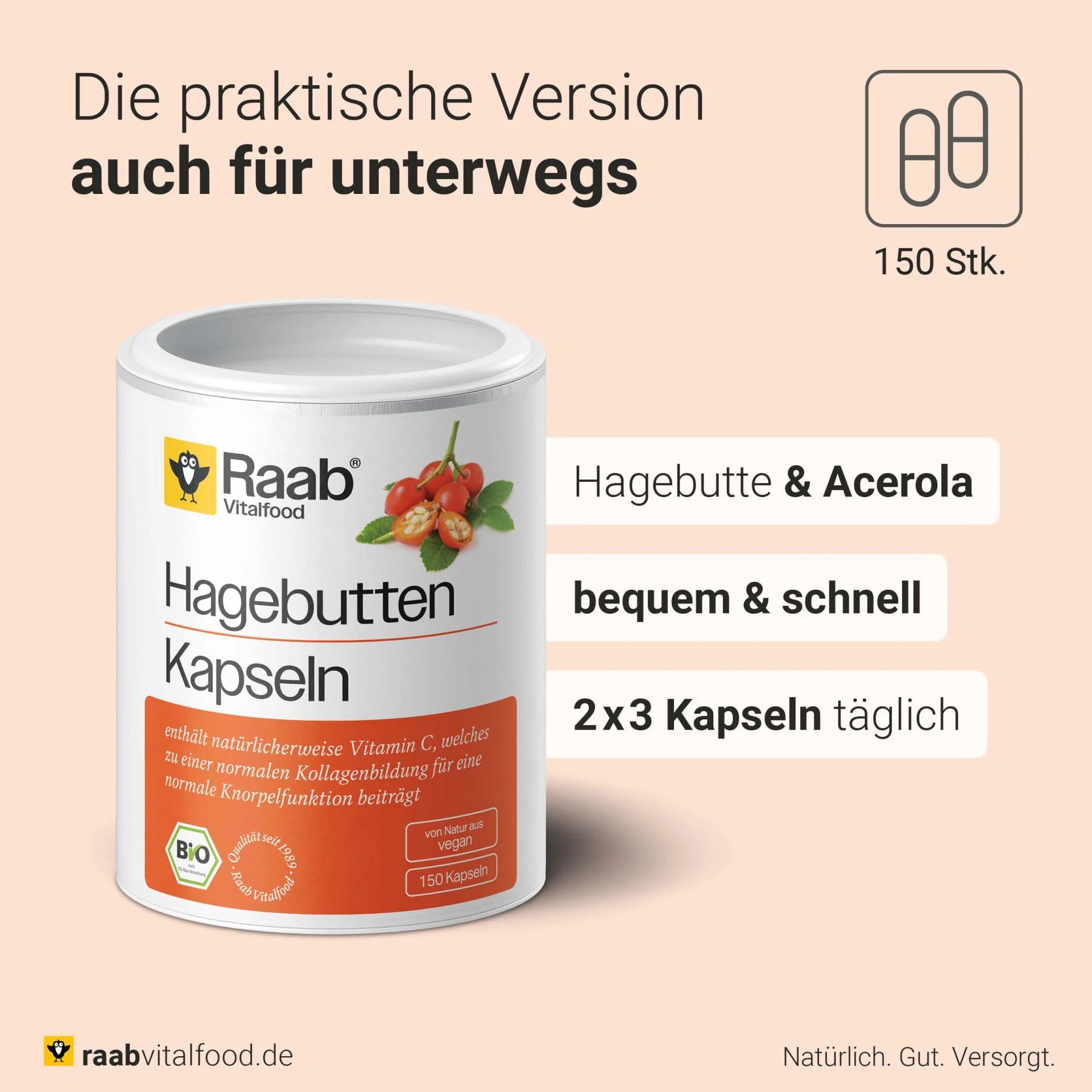 Hagebutte bio (150 Kapseln) - Image 3