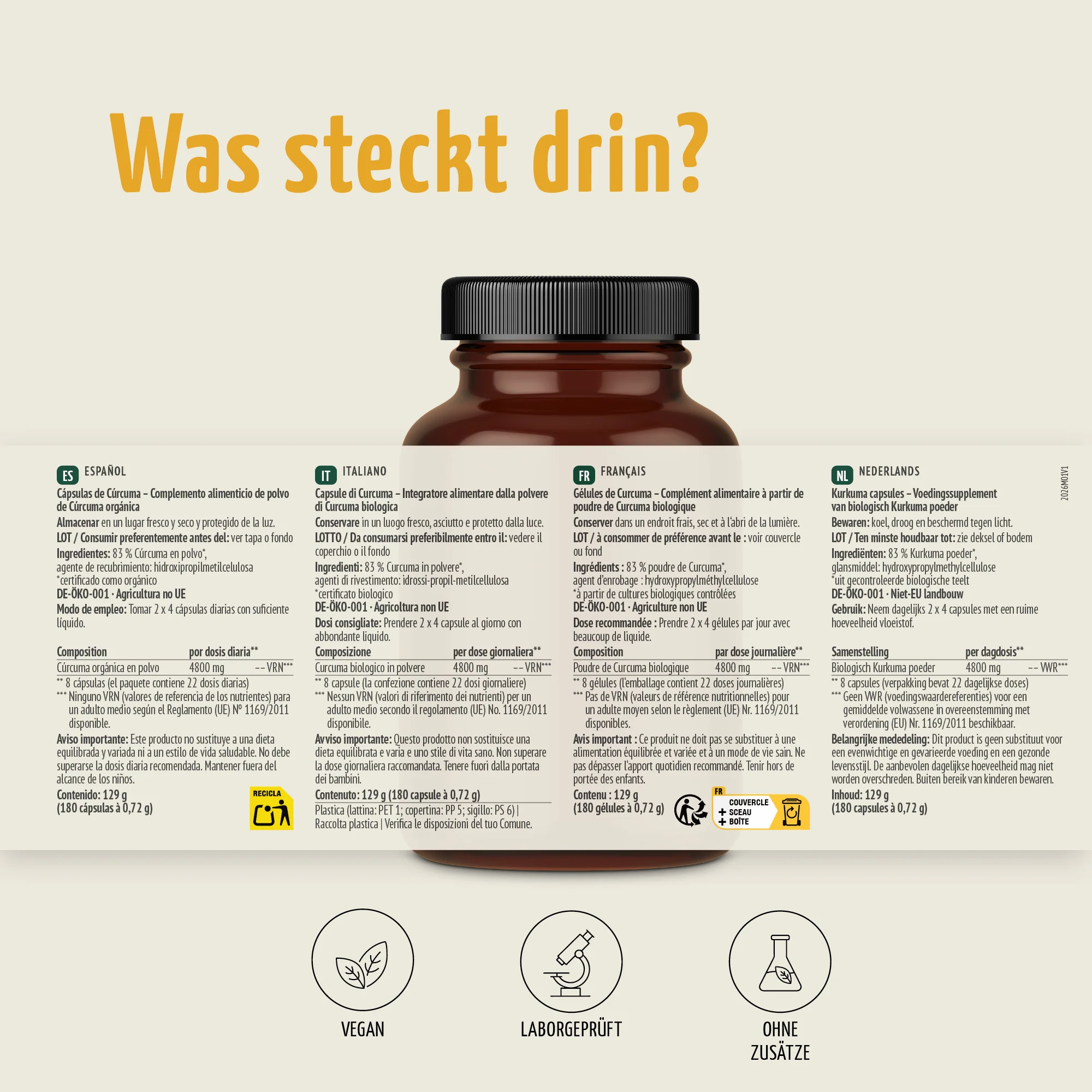 Bio Kurkuma Kapseln (180 Kapseln) - Image 11