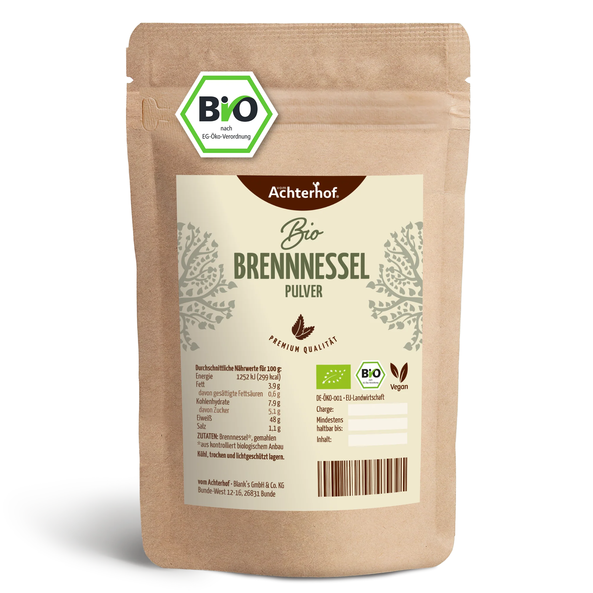 Brennnessel Pulver Bio (500g)