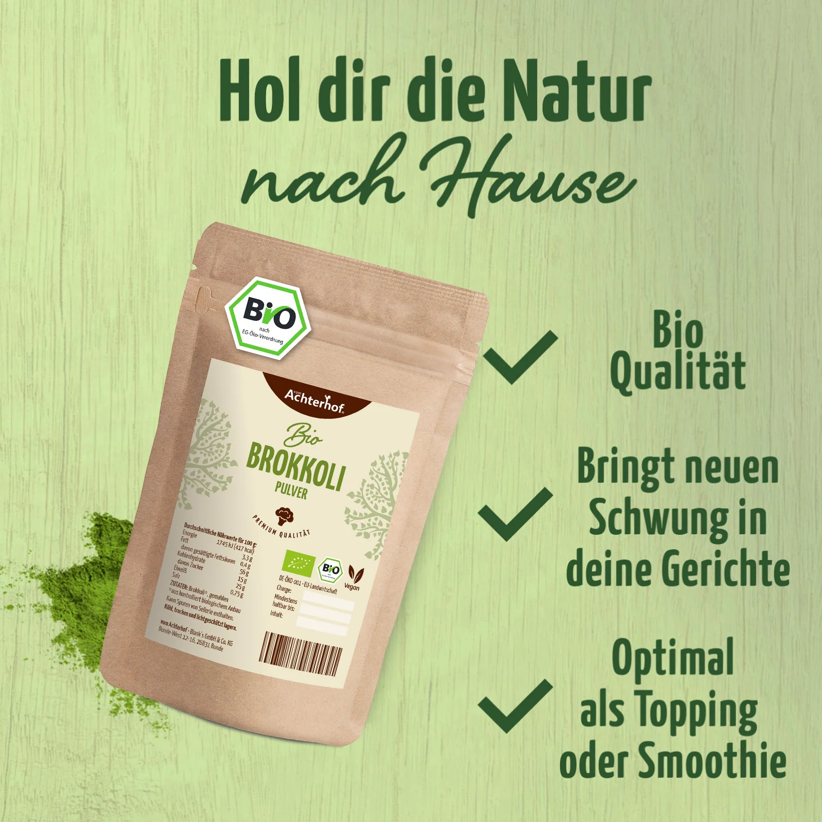 Brokkoli Pulver Bio (1000g) - Image 7