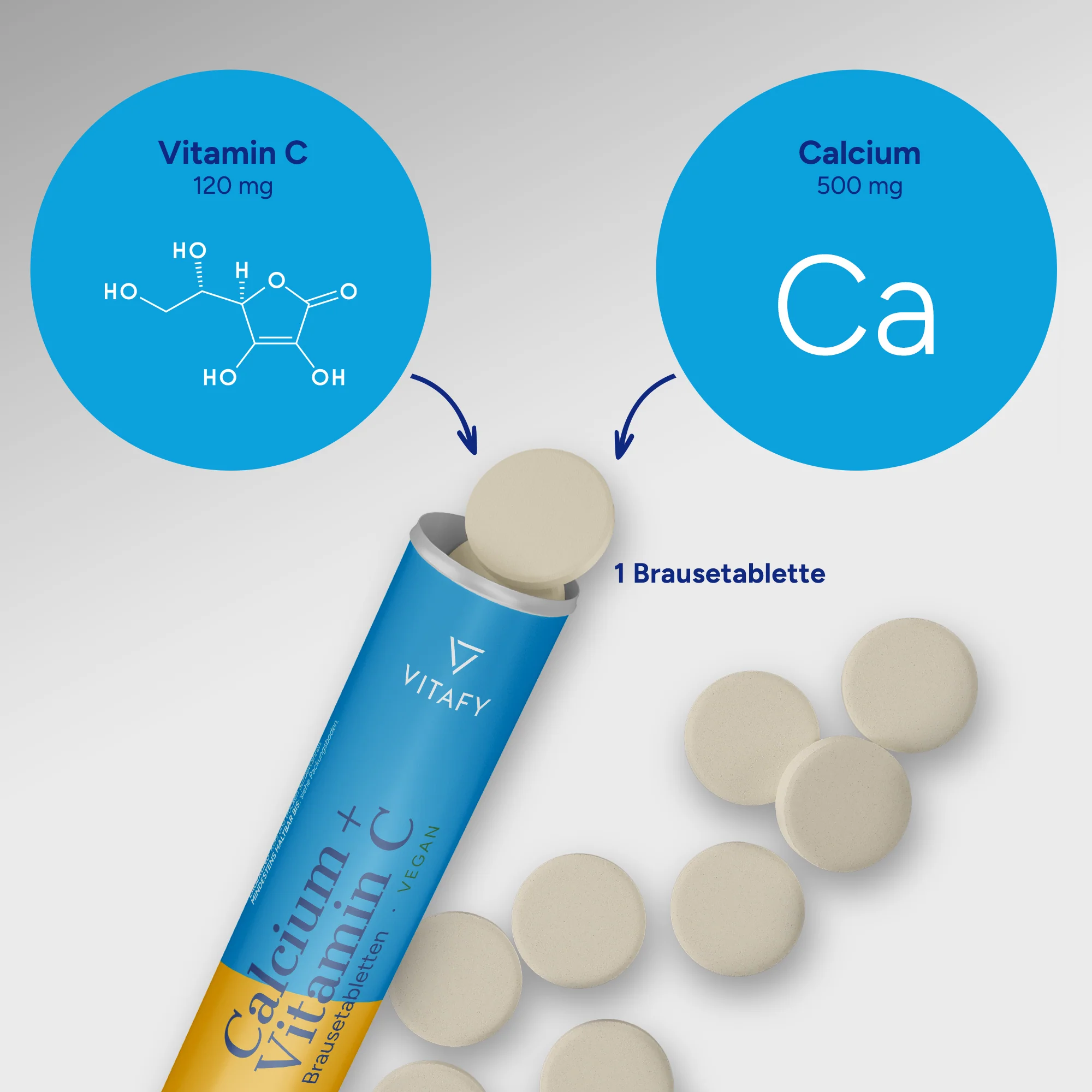 Calcium + Vitamin C - Orange (20 Brausetabletten) - Image 4