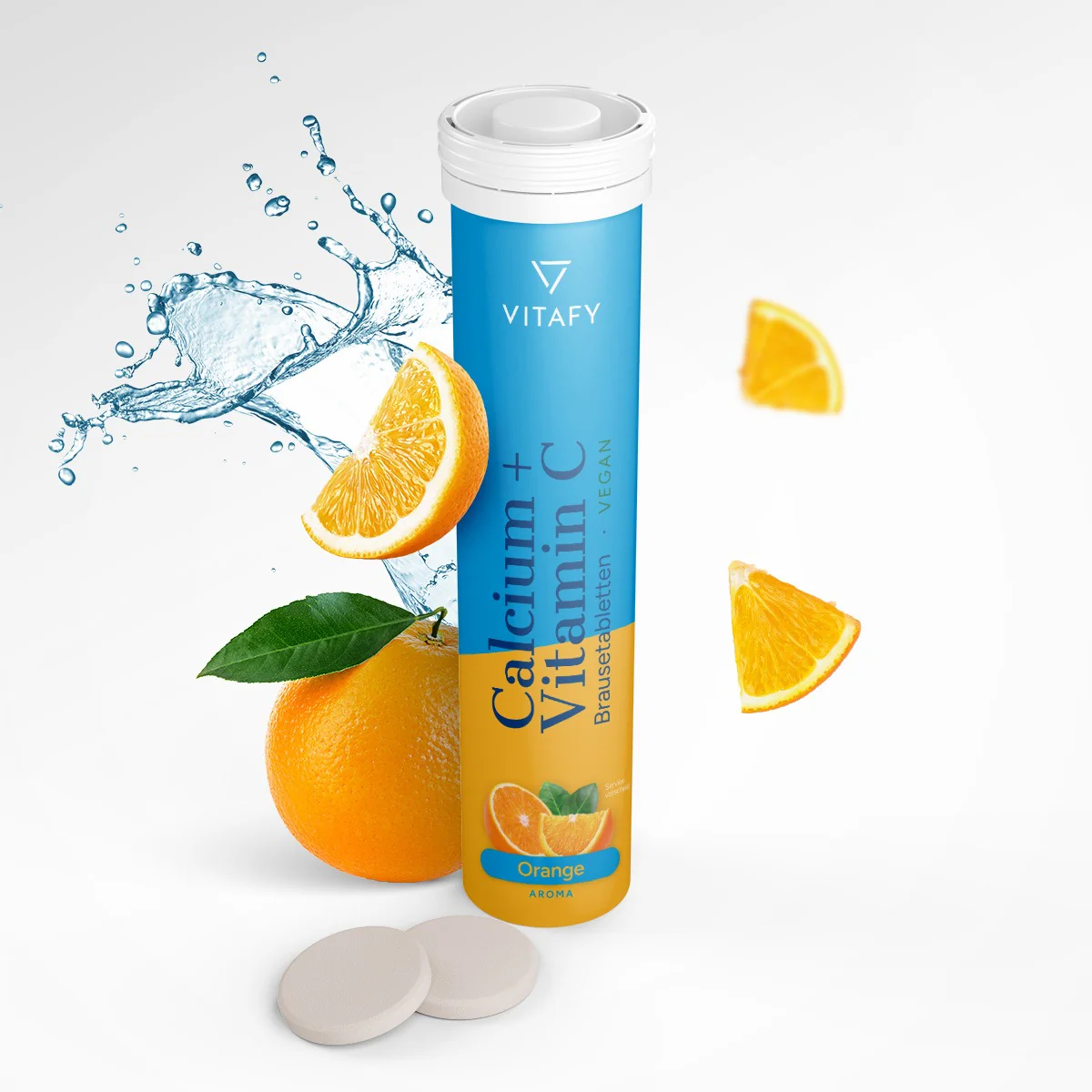 Calcium + Vitamin C - Orange (20 Brausetabletten) - 6er Pack - Image 2