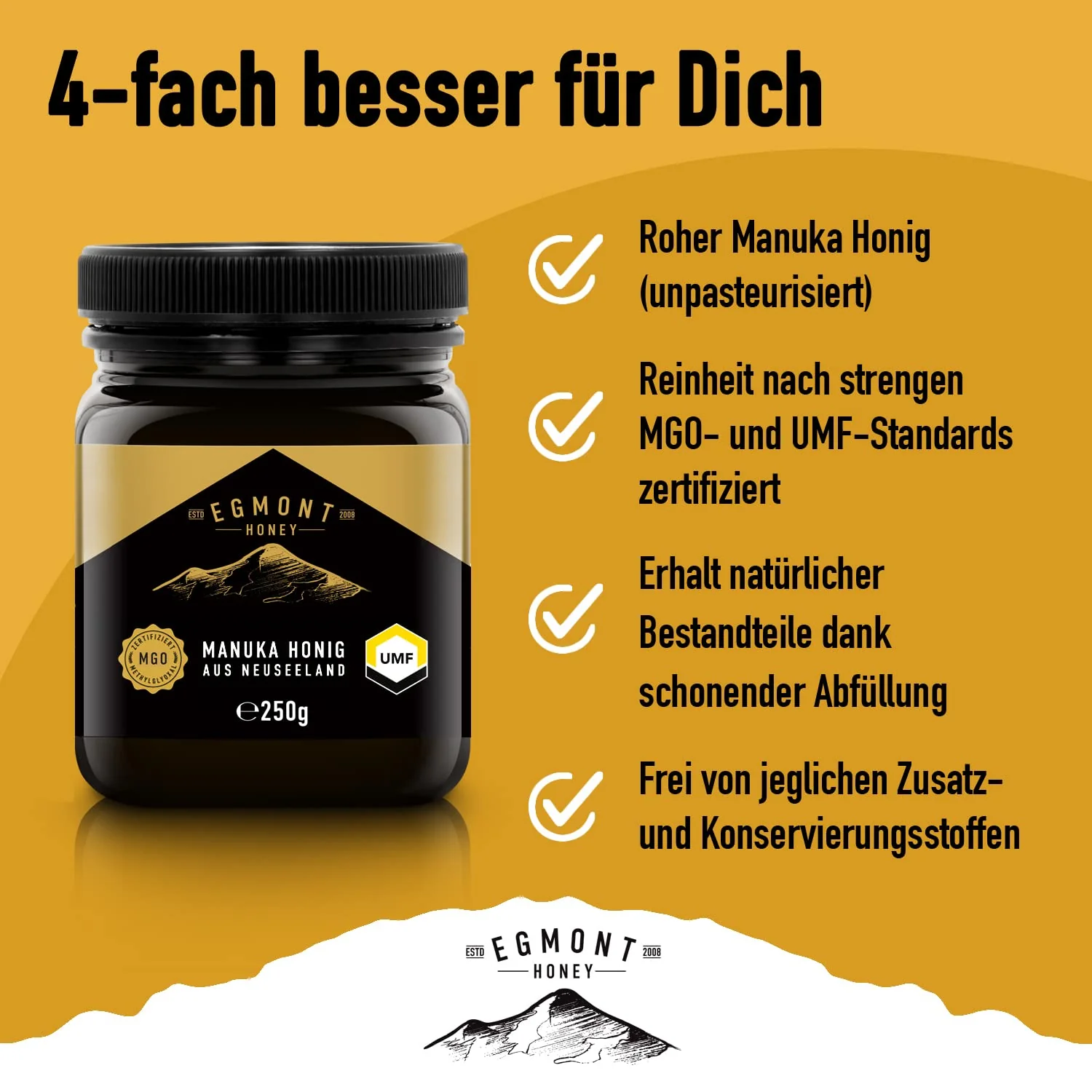 Egmont Manuka Honig MGO 570+ UMF 16+ (250g) - Image 2