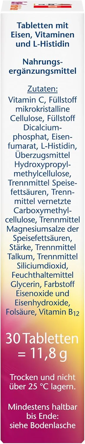 Eisen + C + Histidin + Folsäure (30 Tabletten) - Image 4