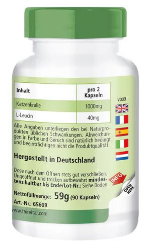Katzenkralle 500mg (90 Kapseln) - Image 2