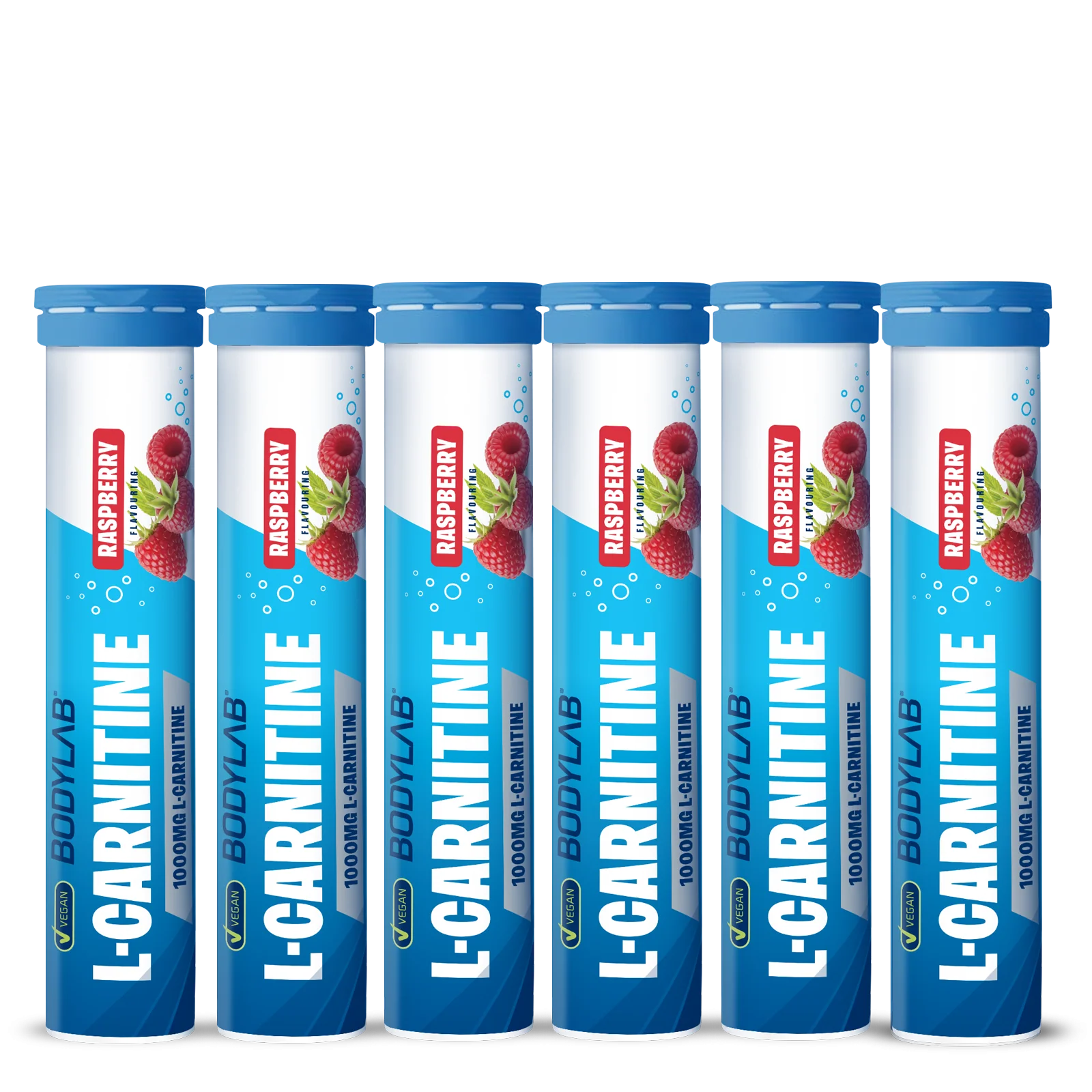 L-Carnitine - 6x 20 Brausetabletten - Raspberry Flavouring