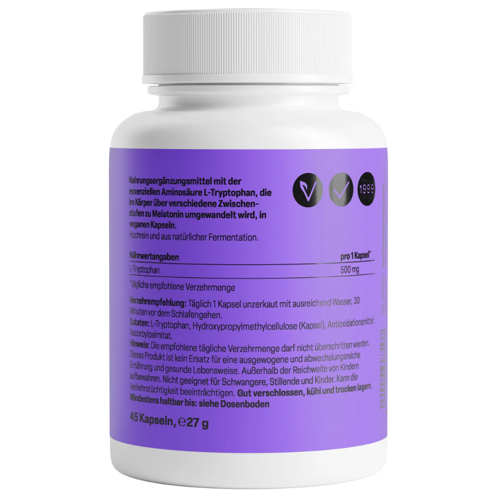 L-Tryptophan 500mg (45 Kapseln) - Image 2