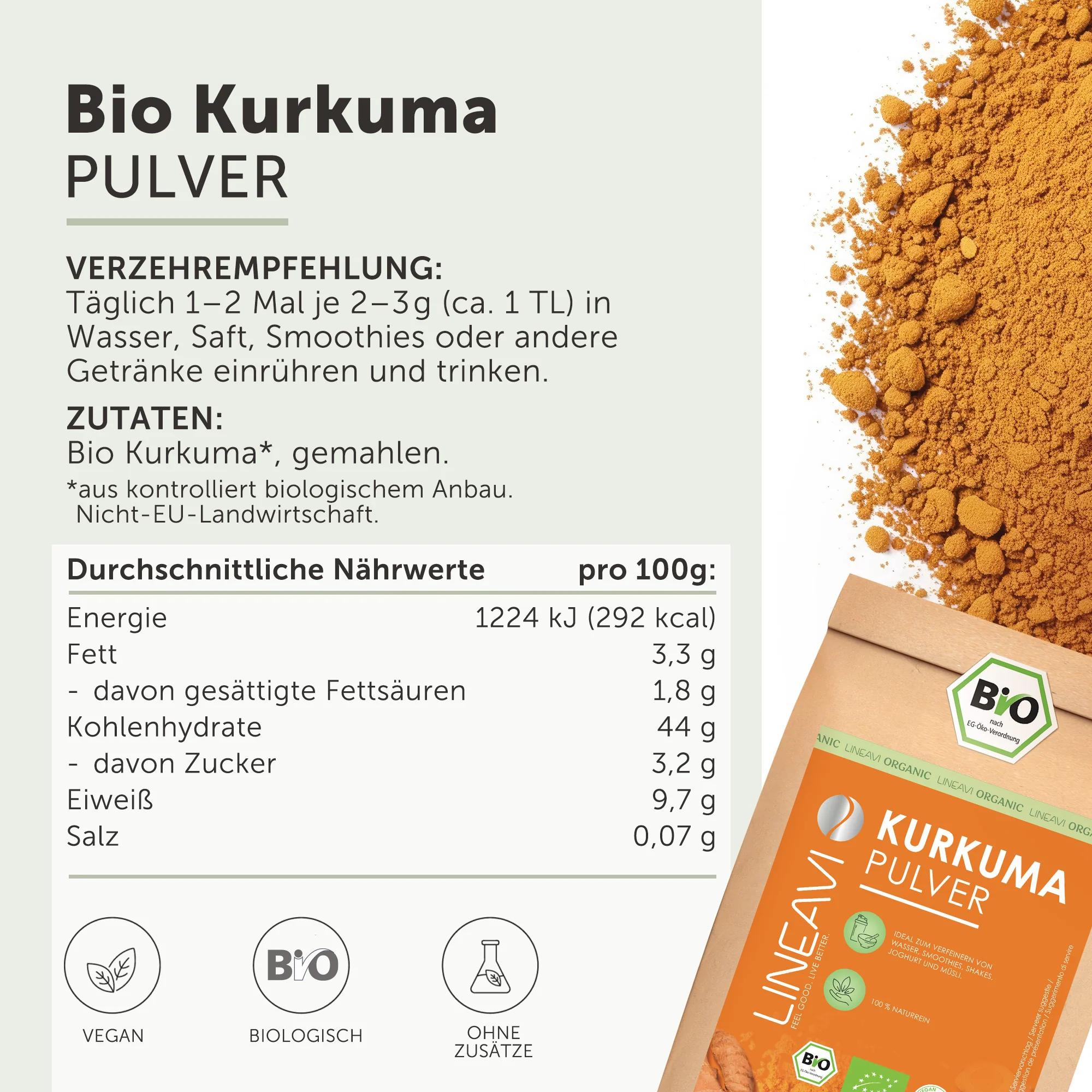 Doppelpack: Kurkumapulver bio (2x1000g) - Image 4
