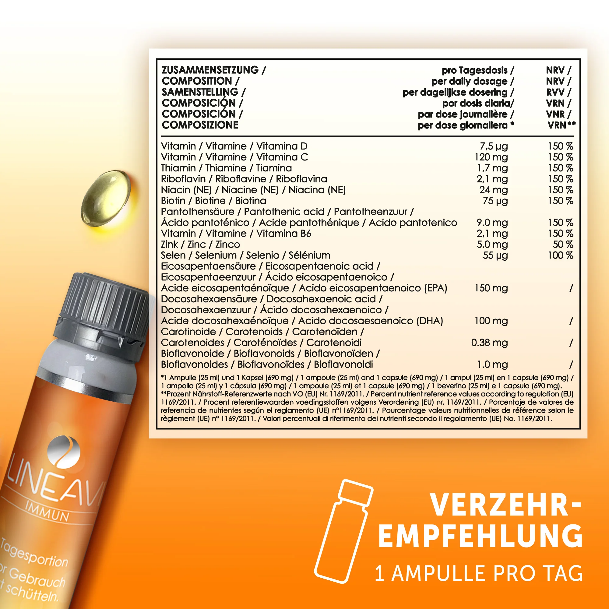 Immun (30x25ml Trinkfläschchen + 30 Omega 3 Kapseln) - Image 7