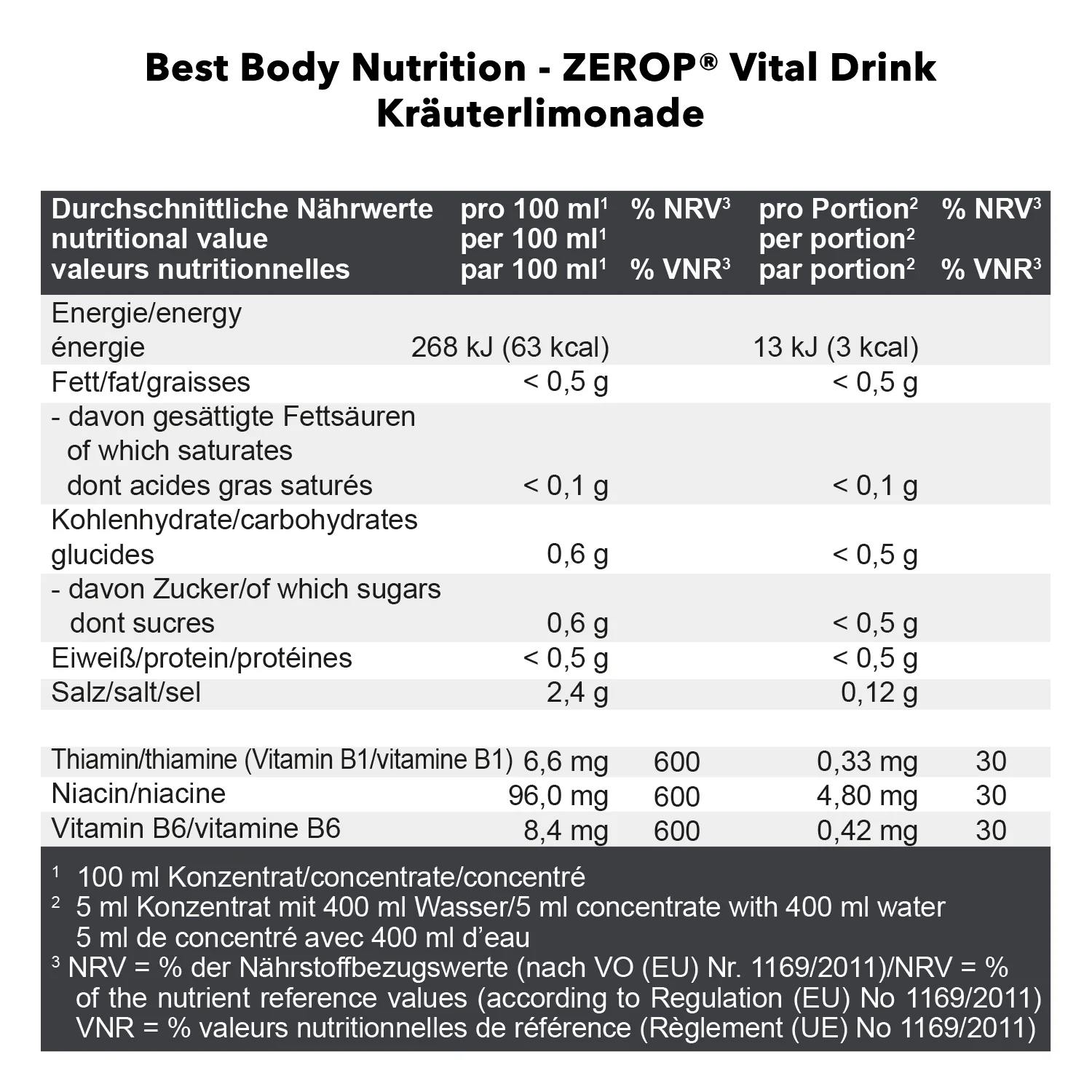 Vital Drink Zerop (1000ml) - Image 3
