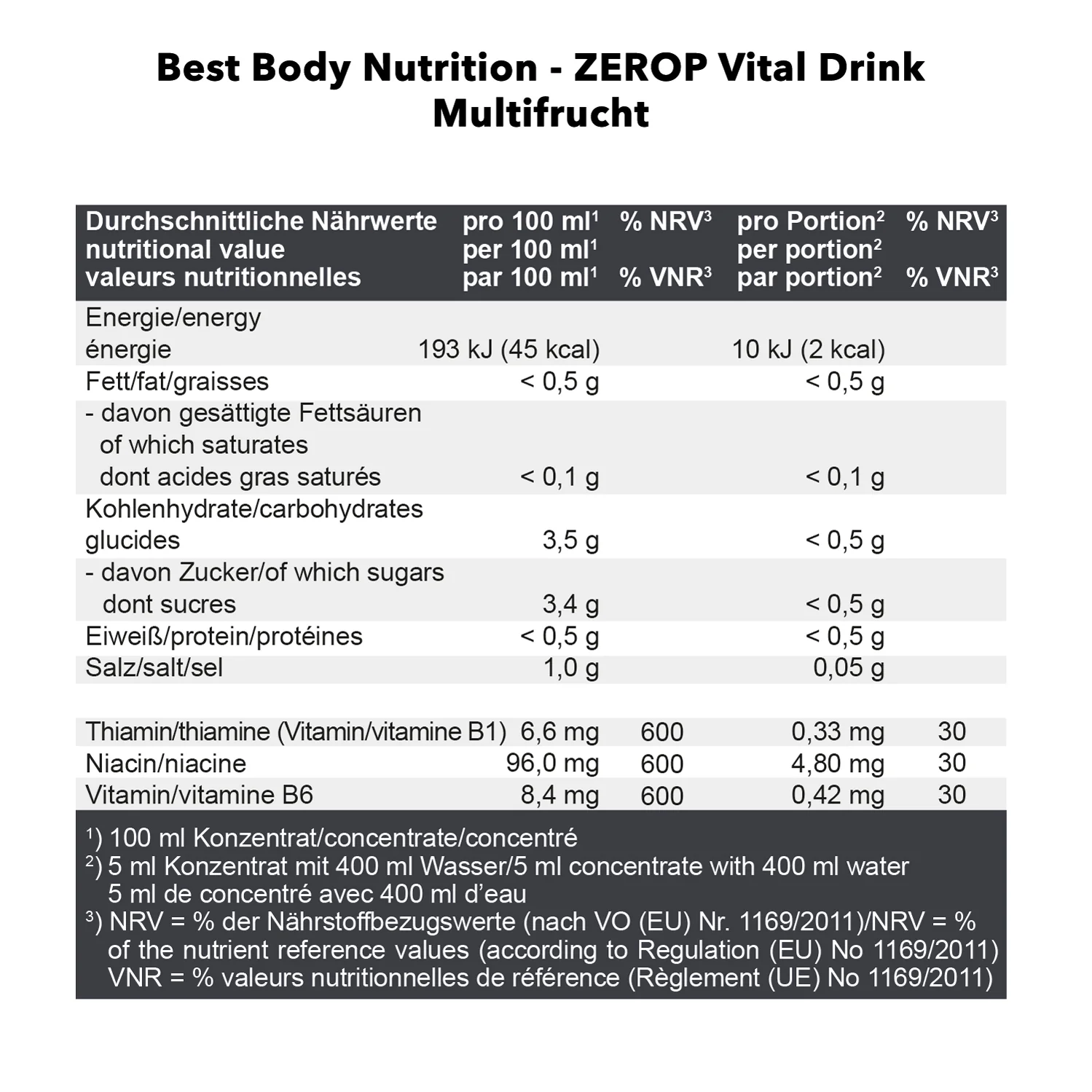 Vital Drink Zerop (1000ml) - Image 30