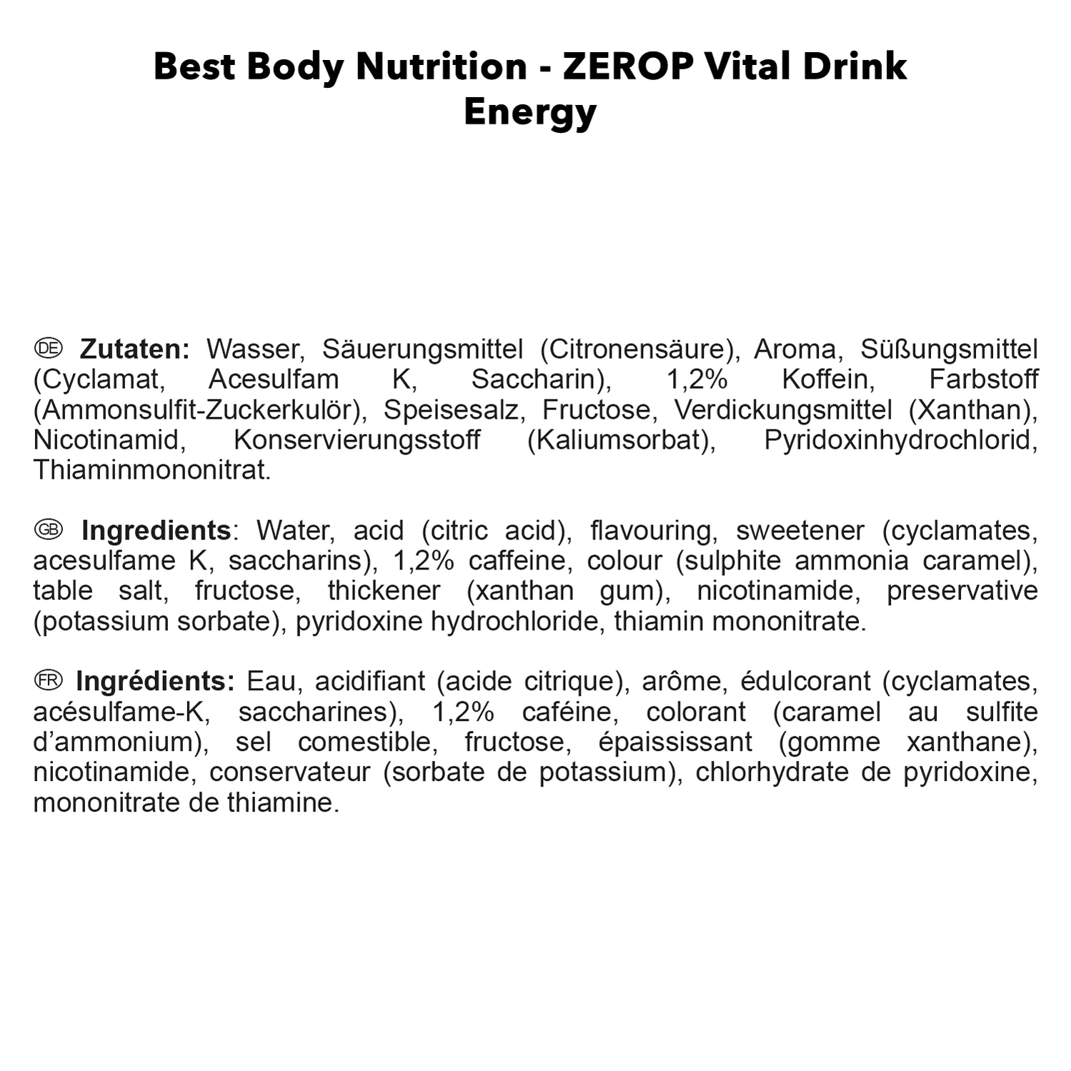 Vital Drink Zerop (1000ml) - Image 80
