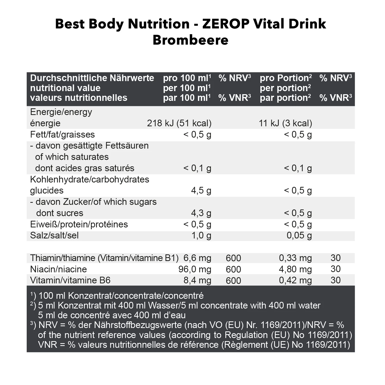 Vital Drink Zerop (1000ml) - Image 87