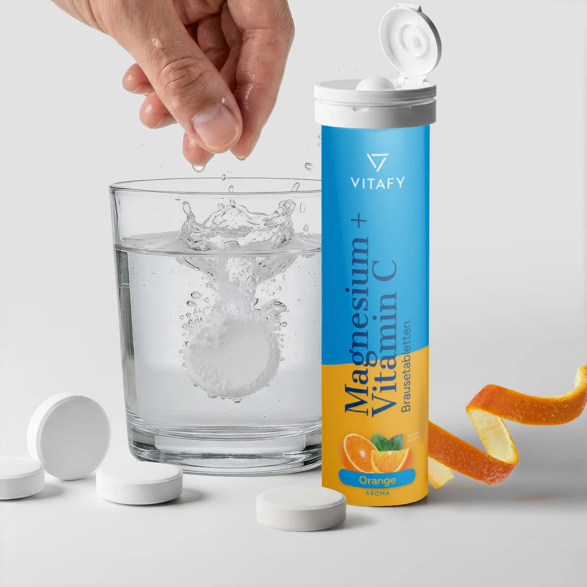 Magnesium + Vitamin C - Orange (20 Brausetabletten) - 6er Pack - Image 3