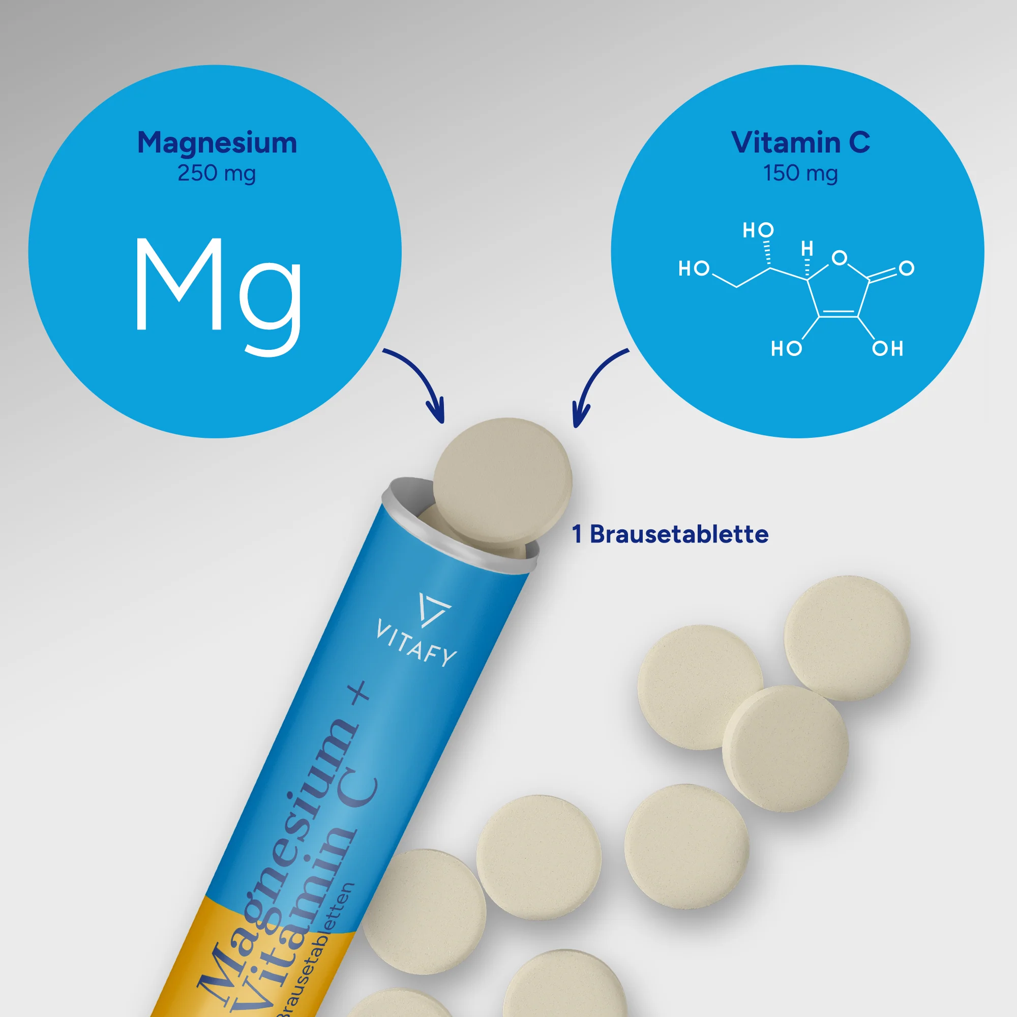 Magnesium + Vitamin C - Orange (20 Brausetabletten) - 6er Pack - Image 5