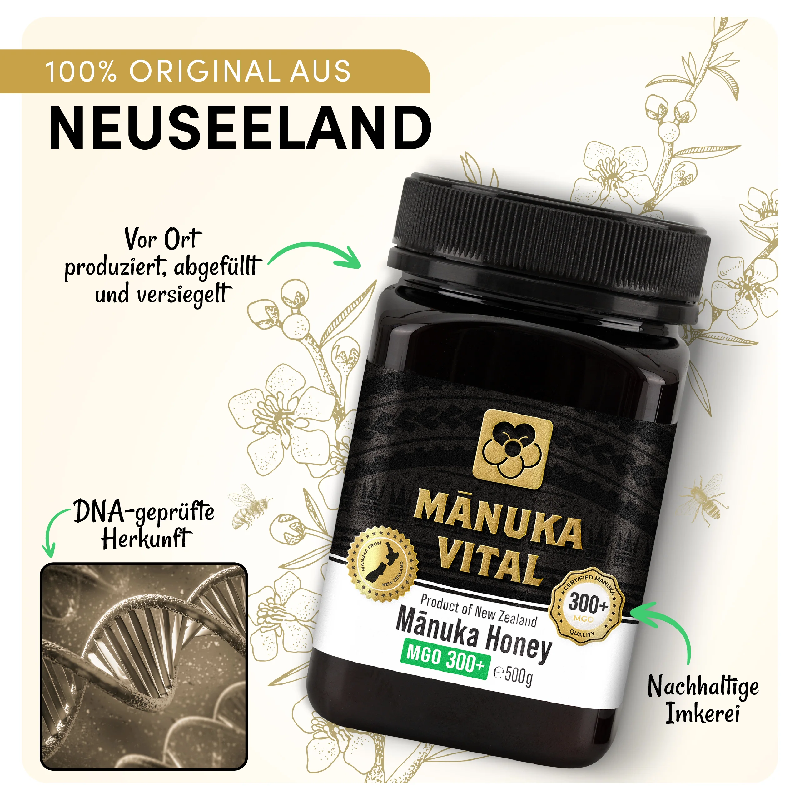 Manuka Vital Honig MGO 300+ (500g) - Image 2