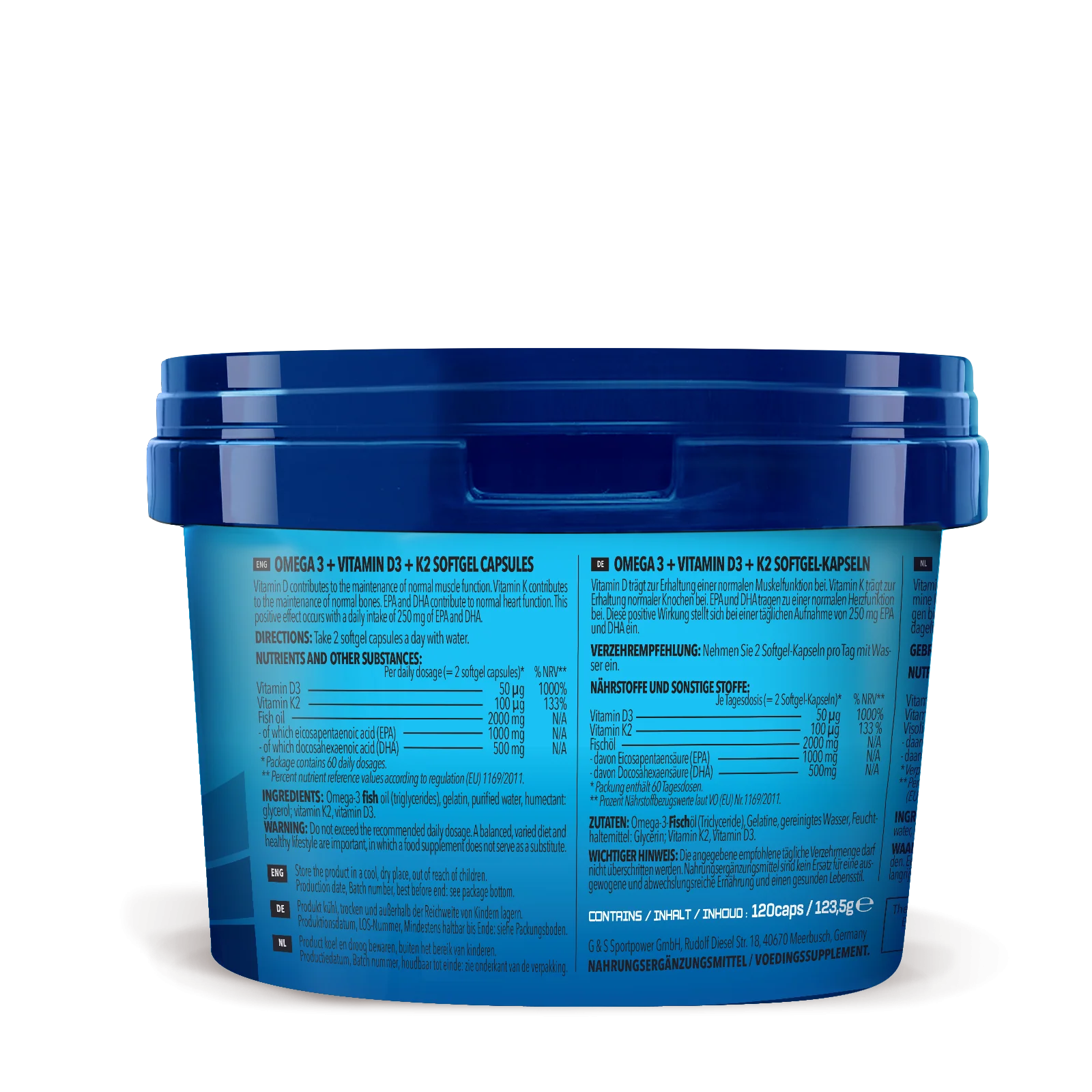 Omega-3 + Vitamin D3 + K2 Extreme (120 Kapseln) - Image 3