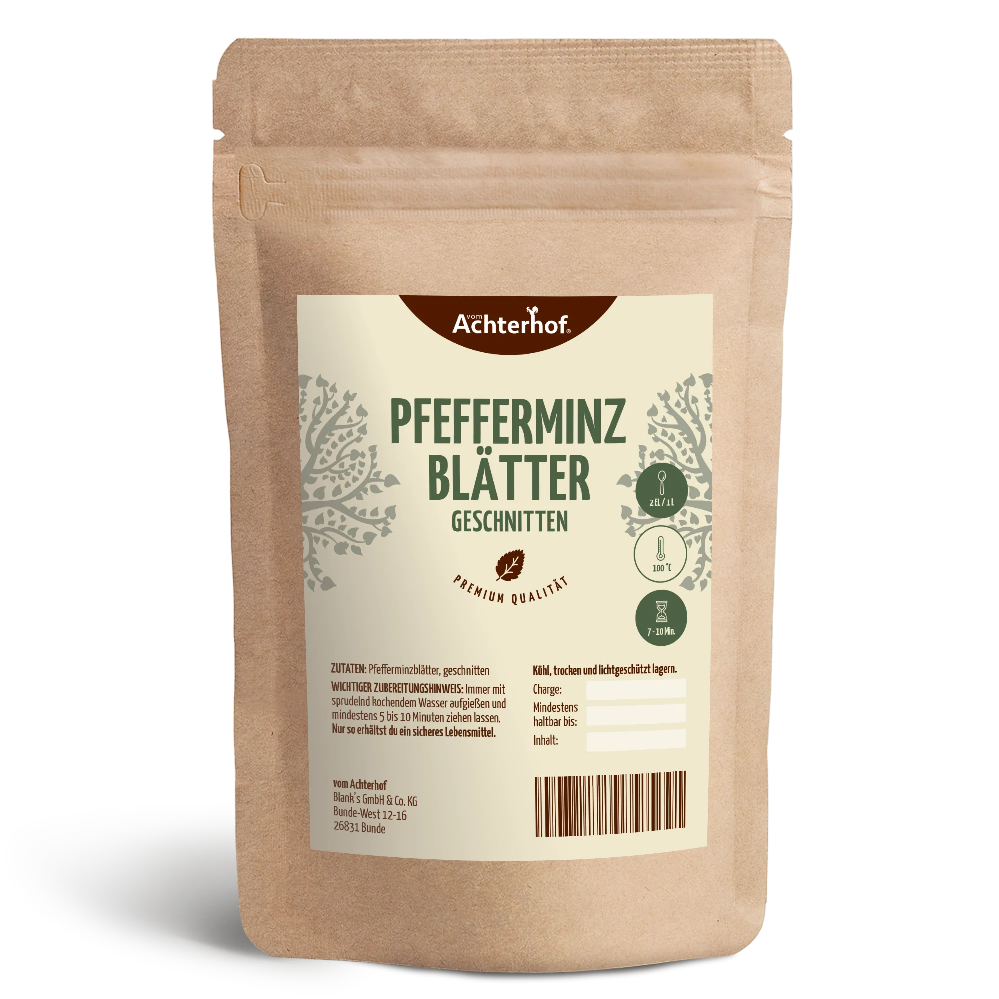 Pfefferminzblätter geschnitten (250g)