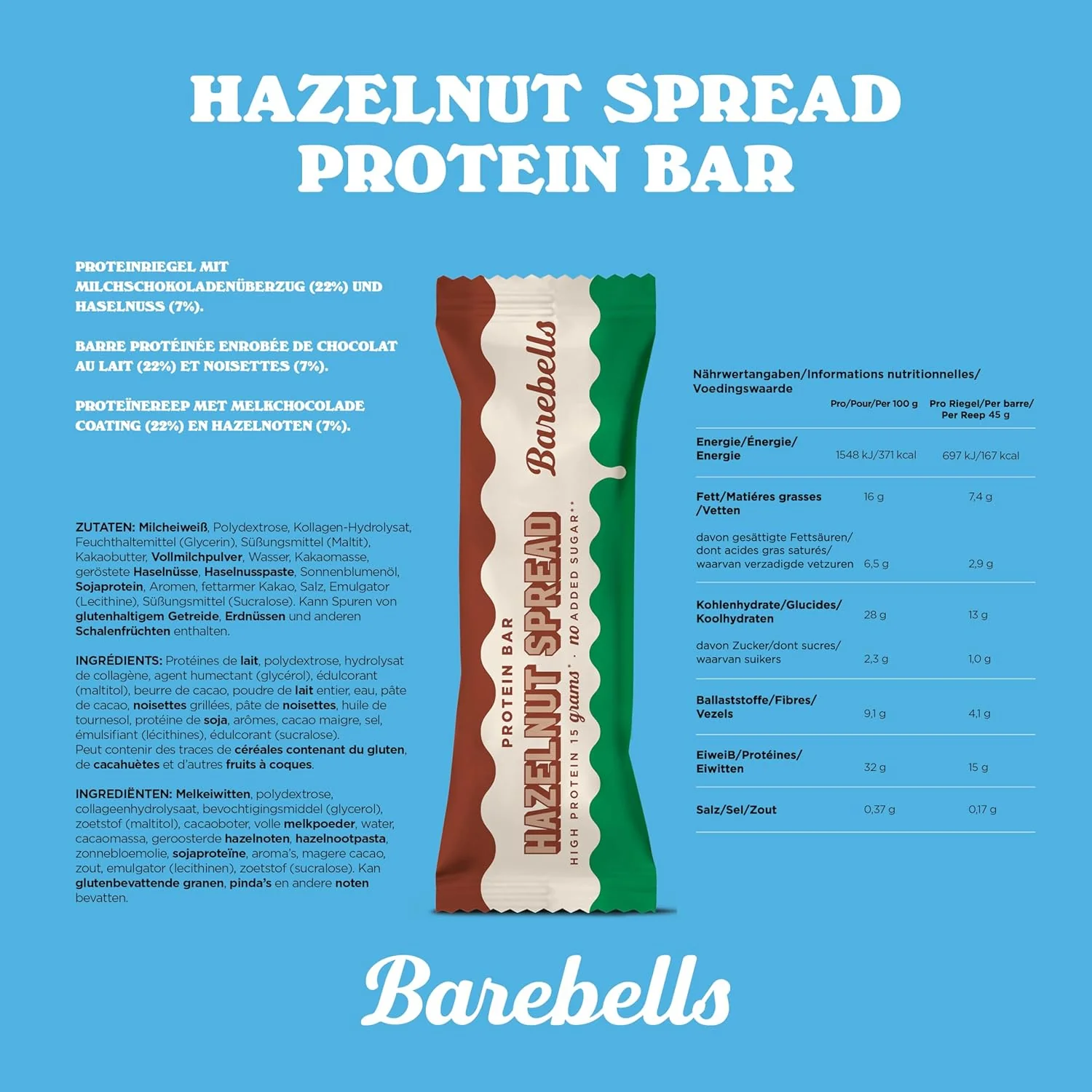 Protein Bar Spread (12x45g) - Image 4