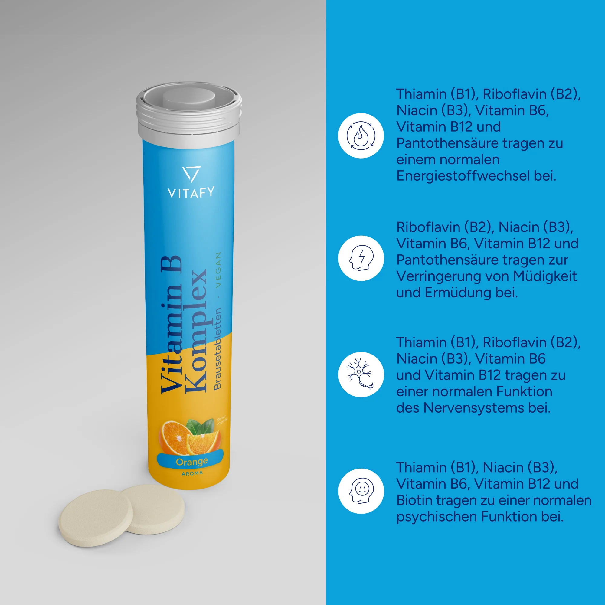 Vitamin B Komplex - Orange (20 Brausetabletten) - Image 3