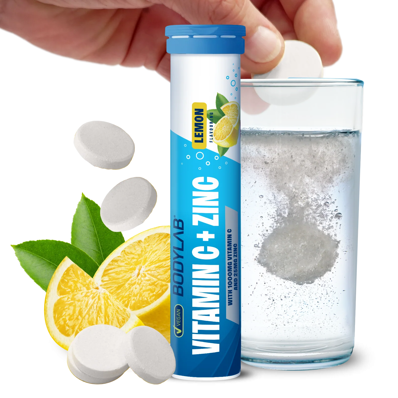 Vitamin C + Zinc - 20 Brausetabletten - Lemon Flavouring - Image 2