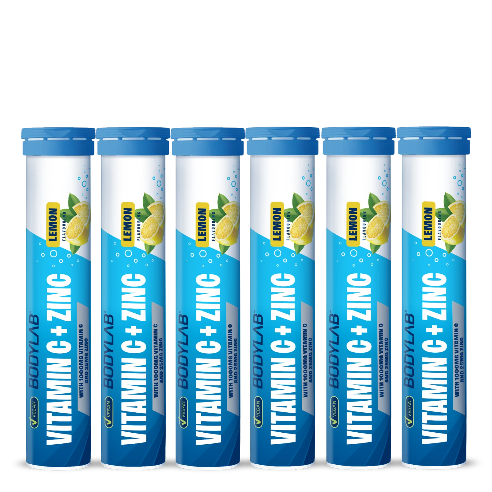 Vitamin C + Zinc - 6x 20 Brausetabletten - Lemon Flavouring