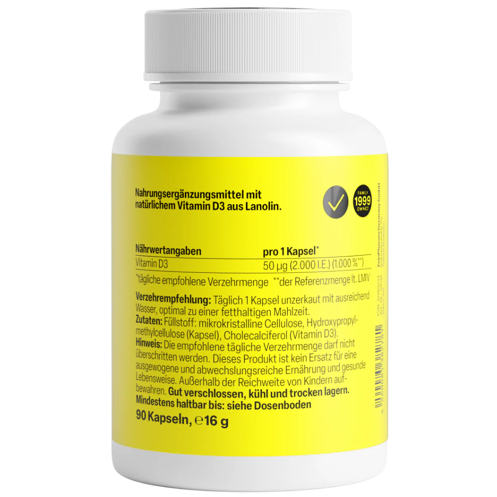 Vitamin D3 2000 I.E. (90 Kapseln) - Image 2