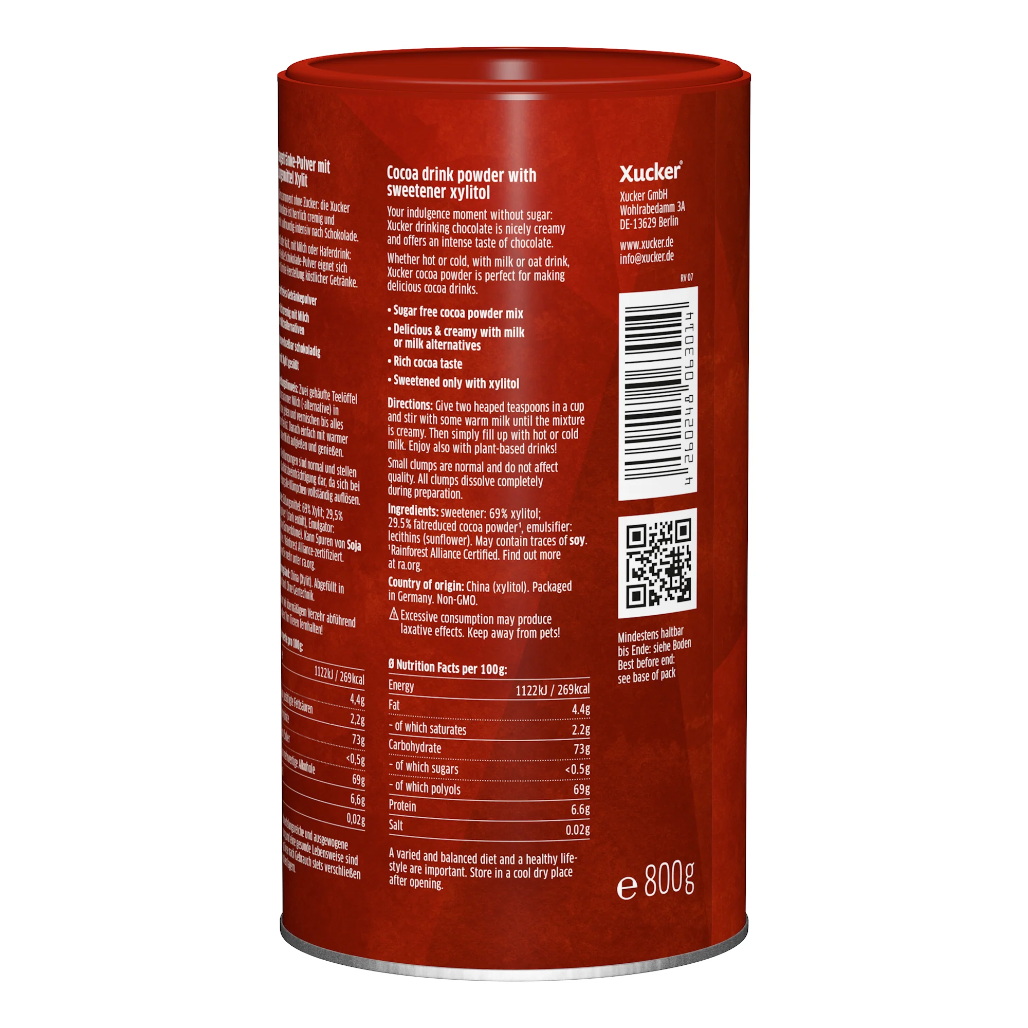 Xucker Heiße Schokolade (800g) - Image 3